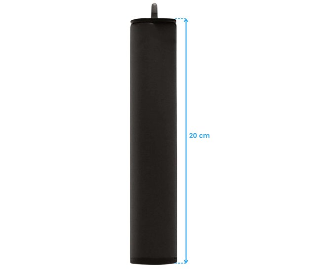 Pack 4 patas cilíndricas para somier o base tapizada 20 Negro