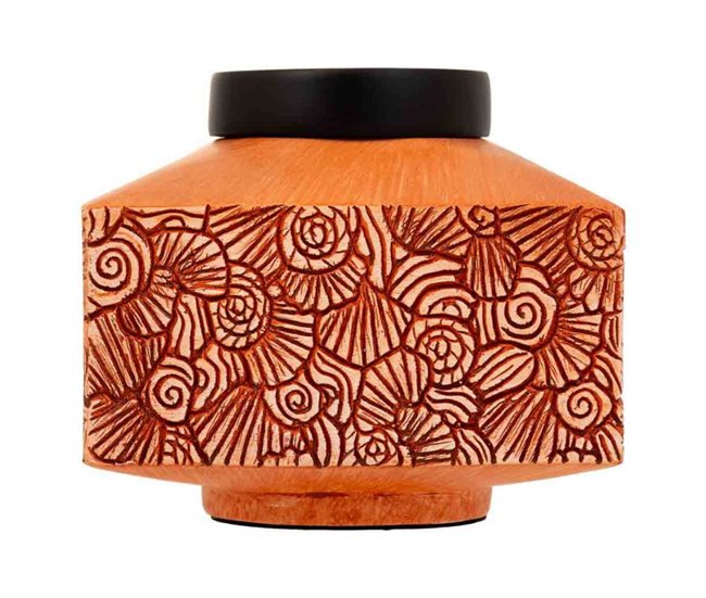 Caja decoración de poliresina Naranja