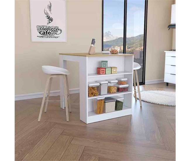 Mesa de Comedor Tanna, con Estantes Multicolor