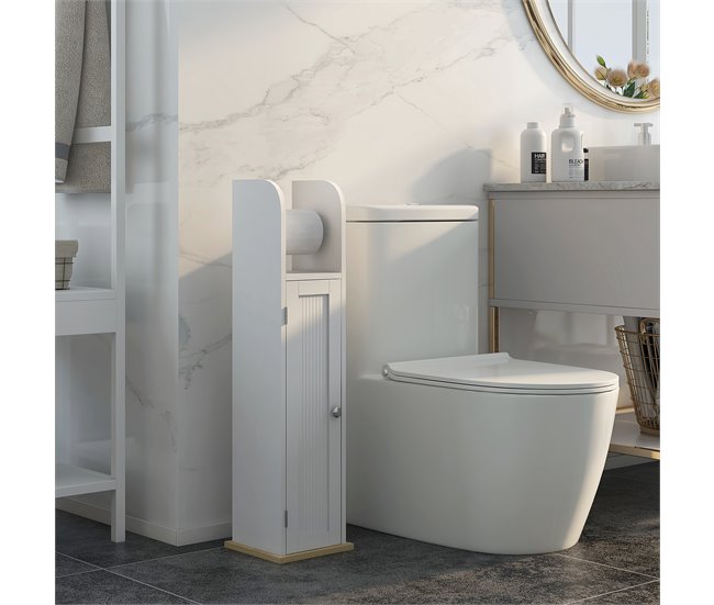 Armario de Baño MDF, Melamina de Madera kleankin, hogar - baño Blanco
