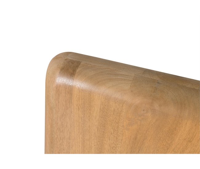 Cabecero fabricado en madera de mango con cantos en media caña Marron