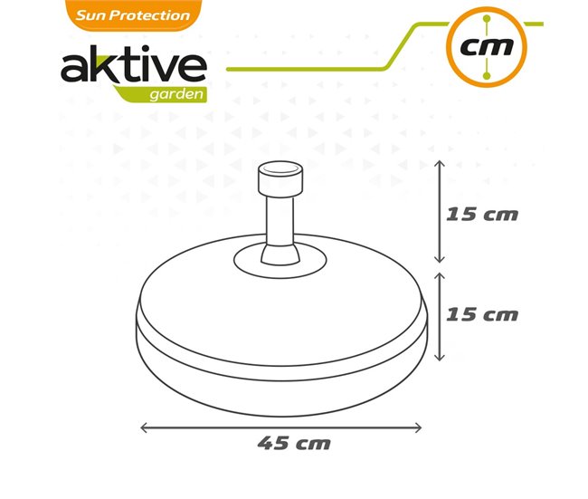 Base para sombrilla circular Aktive Blanco