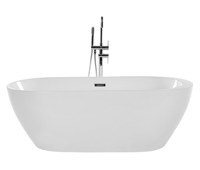 Beliani Bañera independiente NEVIS 75x150 Blanco