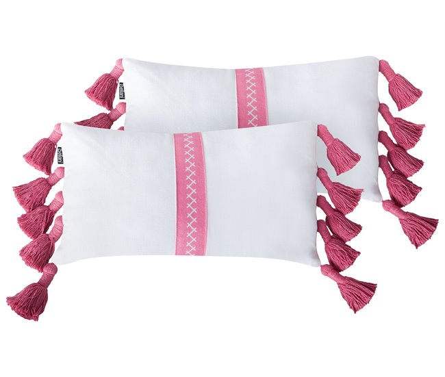 Beliani Cojín decorativo LOVELY Rosa