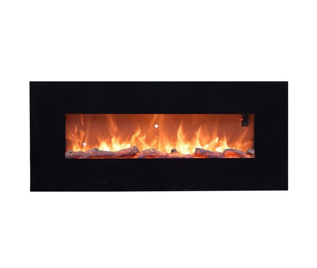 Chimenea eléctrica mural SINED CAMINETTO STELVIO negra Negro