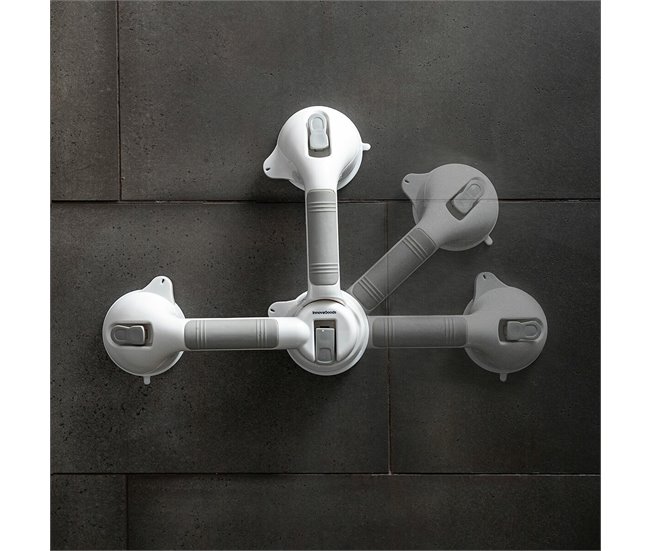 Asa de Seguridad para Baño Angular Doble Blanco