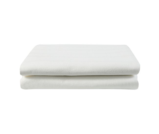 Manta eléctrica Doble Interruptor con 3 posiciones  60W poliéster Blanco