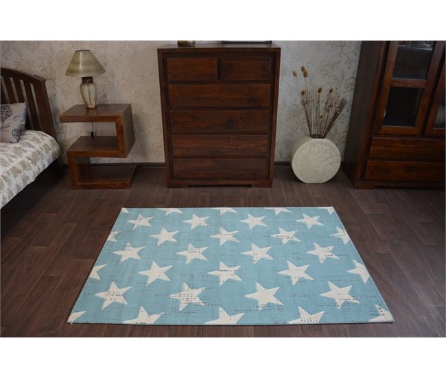 Alfombra SCANDI Estrellas 160x230 Azul