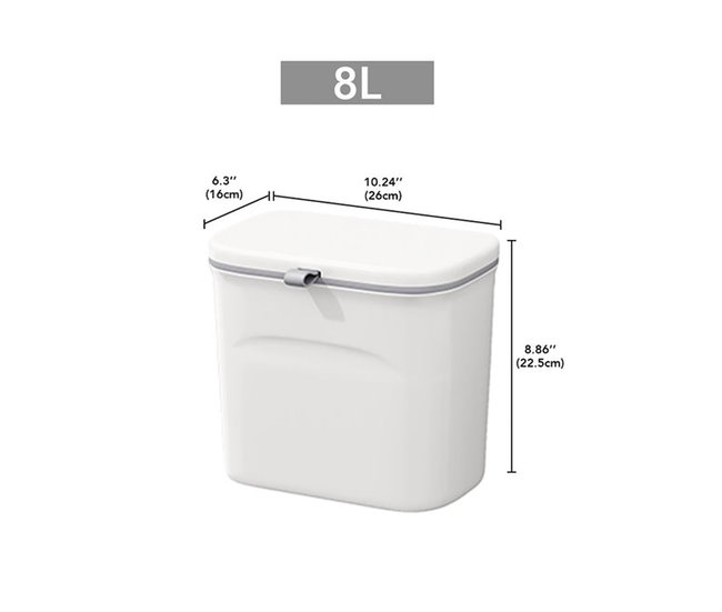 Pack de 2 papeleras recogedores  multifuncionales Blanco