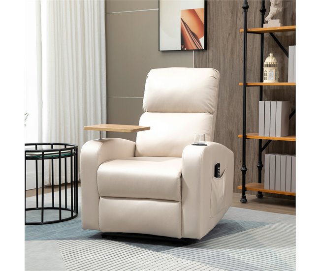 Sillón de Masaje Poliéster, Espuma HOMCOM Gris