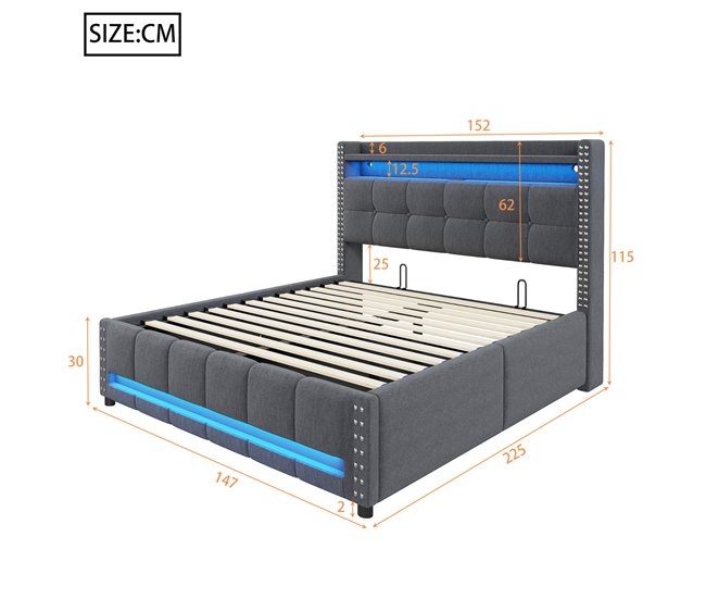 Canapés abatibles Gris