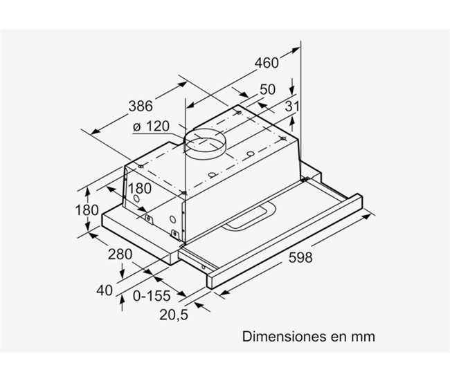 Campana telescópica BOSCH DFT63AC50 Inox