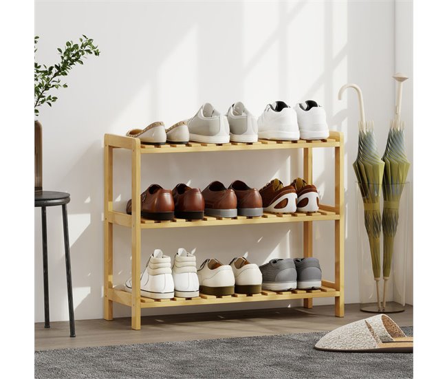 Estantería de Zapatos Bambú HOMCOM, hogar - muebles de recibidor Marron