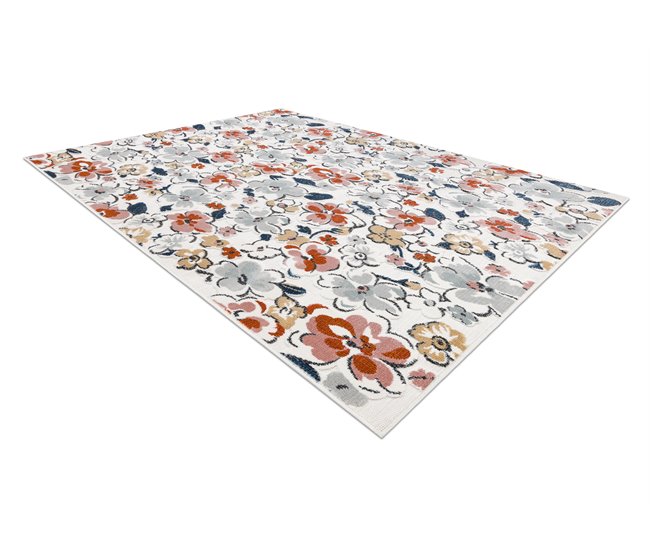 Alfombra Estructural BOTANIC 65239 flores 117x170 Beige
