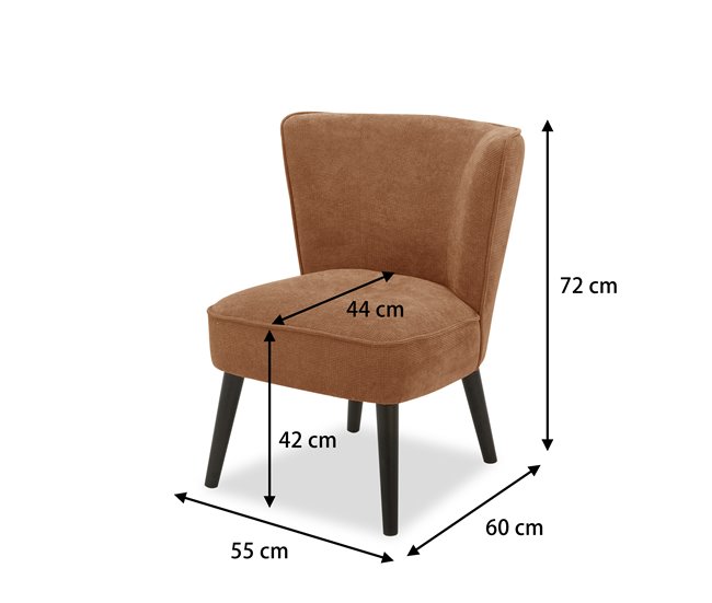 Sillón decorativo NINA Terracota