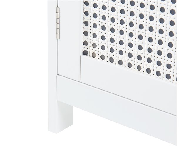Mueble de baño Karlsøy con 1 puerta MDF ratán Blanco