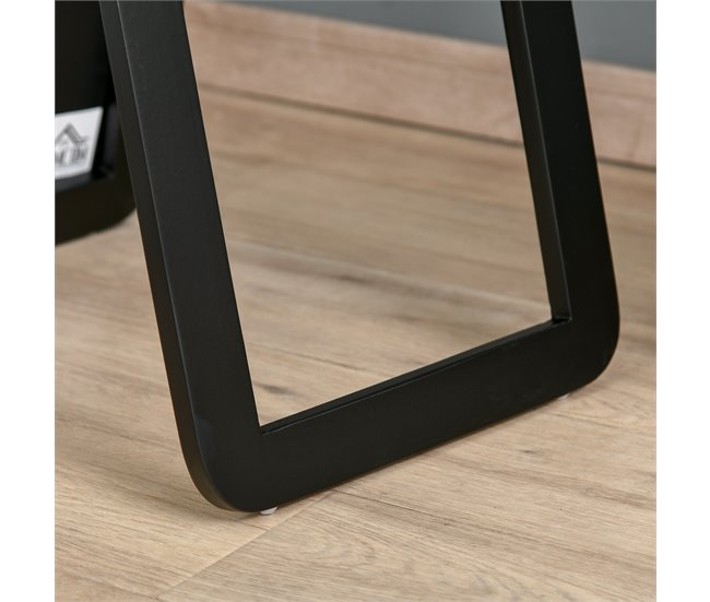 Espejo de Pie Madera de Pino, Vidrio HOMCOM, hogar - decoración Negro