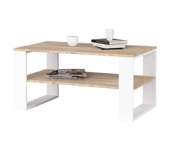 Mesa de centro ALEX 92x53 Blanco/ Madera