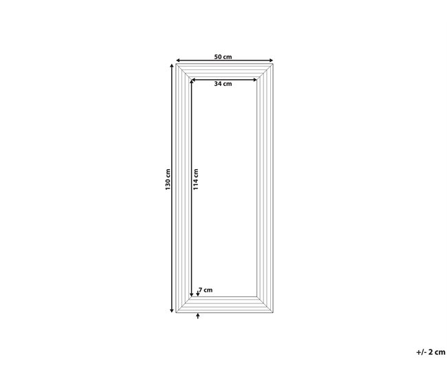 Beliani Espejo CHATAIN 50x3 Gris