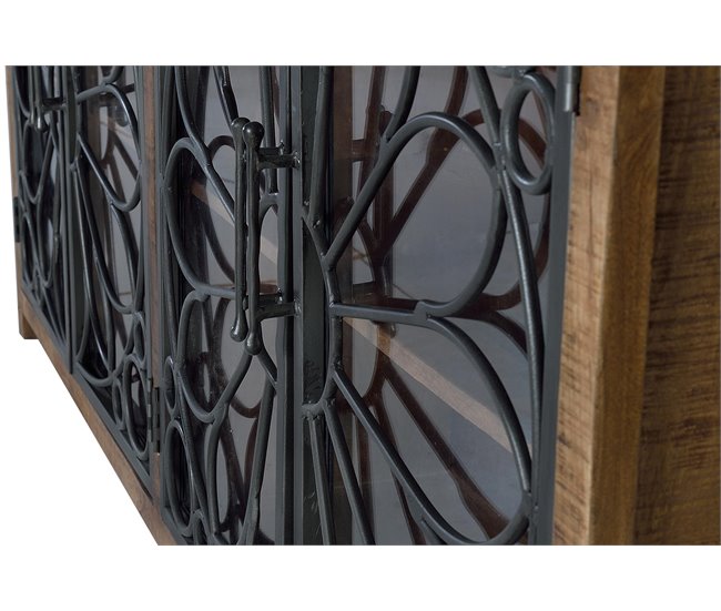 Aparador de madera de mango y toques en metal  .GINER Y COLOMER Marron