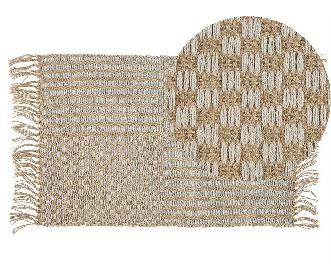 Beliani Alfombra de pelo corto ADABAG 50x80 Beige