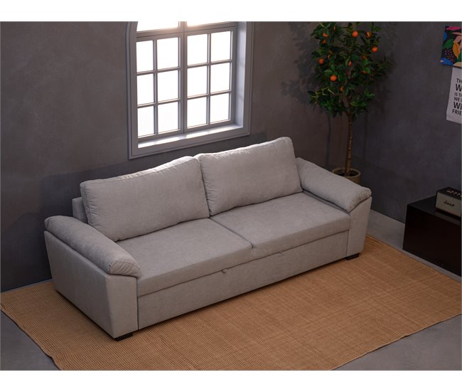 Sofá cama 3 plazas HANSAN Gris