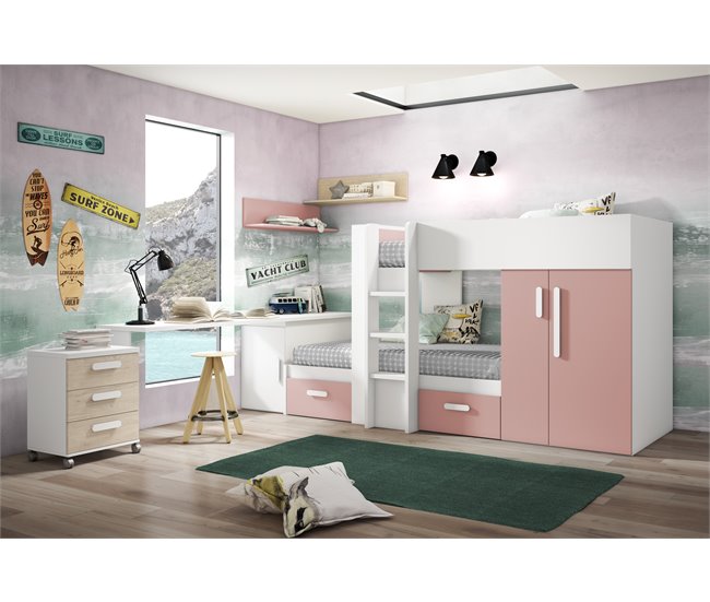 Estanteria de colgar LUPY 8K Rosa talco Rosa