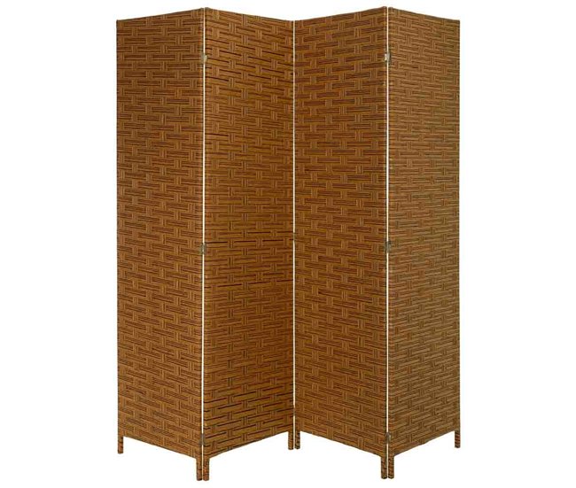 Paraban de papel trenzado 4 hojas Marron