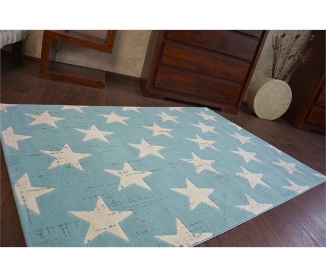 Alfombra SCANDI Estrellas 160x230 Azul