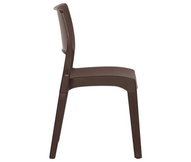 2 Sillas modernas de jardín de plástico Antracita