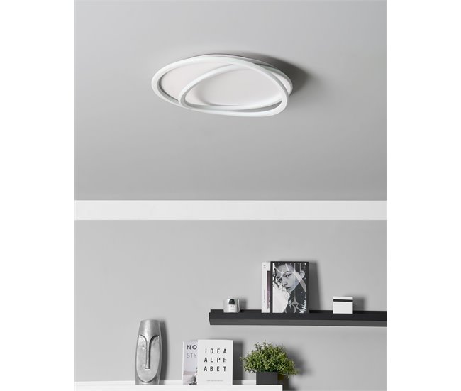 Beliani Lámpara de techo LEYLAN Blanco