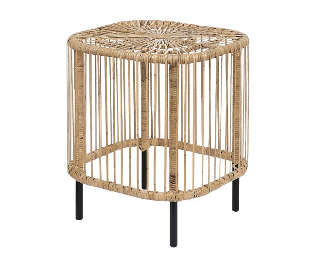 Beliani Conjunto de jardín Ratán MARATEA/CESENATICO Natural