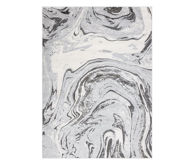 Alfombra LIRA E1686 Abstracta estructural moderna glamour 80x150 Gris