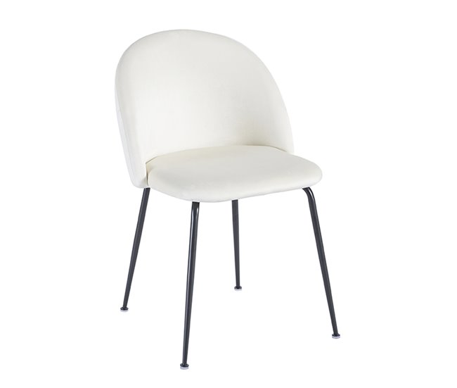 Pack 6 Sillas Black Dalnia Terciopelo Beige