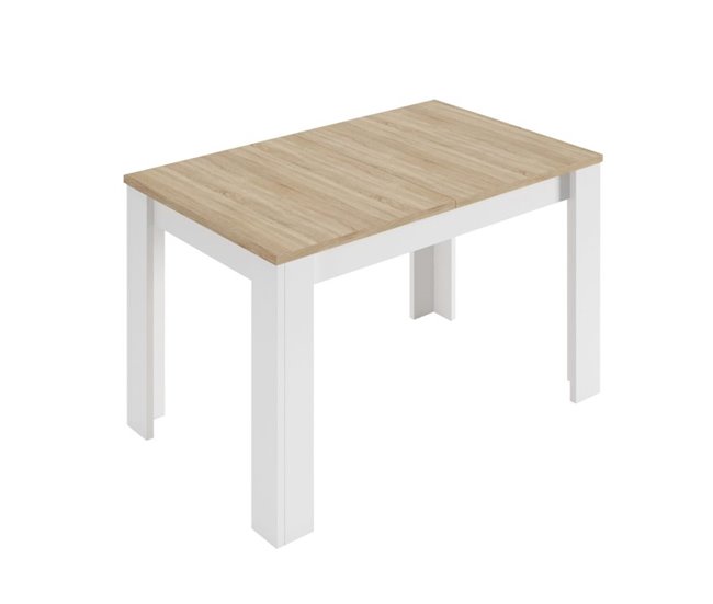 Mesa de comedor extensible Kendra Blanco Veta