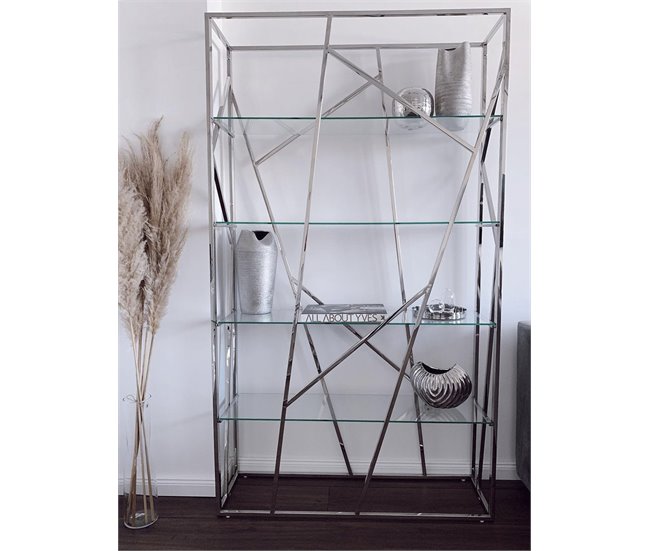 Beliani Librería HOXIE Gris