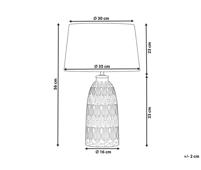 Beliani Lámpara de mesa ZARIMA Rosa