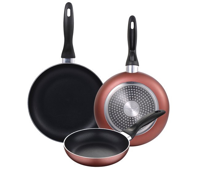 Bateria de cocina 8 piezas  y  juego de sartenes Multicolor