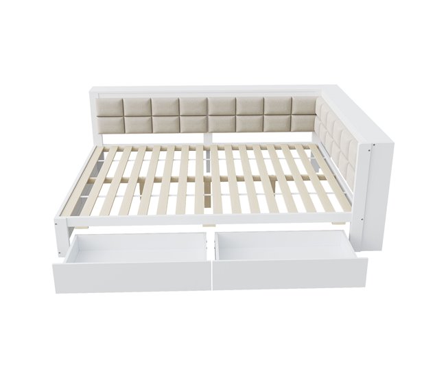 Camas de matrimonio 153x212 Blanco