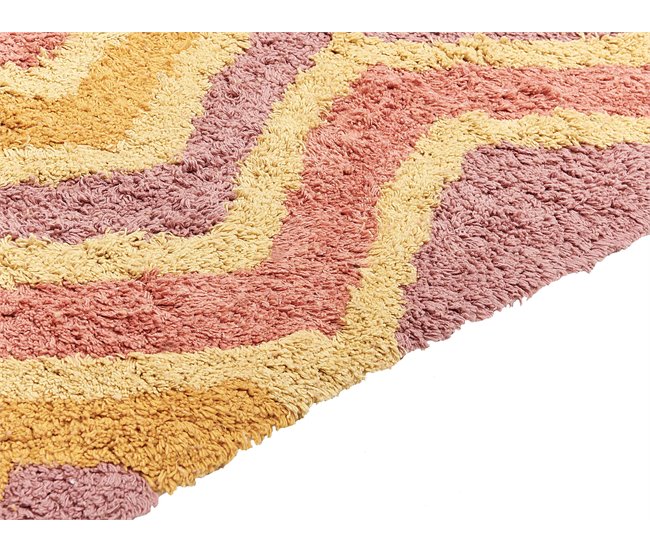 Beliani Alfombra de pelo corto CANAKKALE 140x200 Mostaza