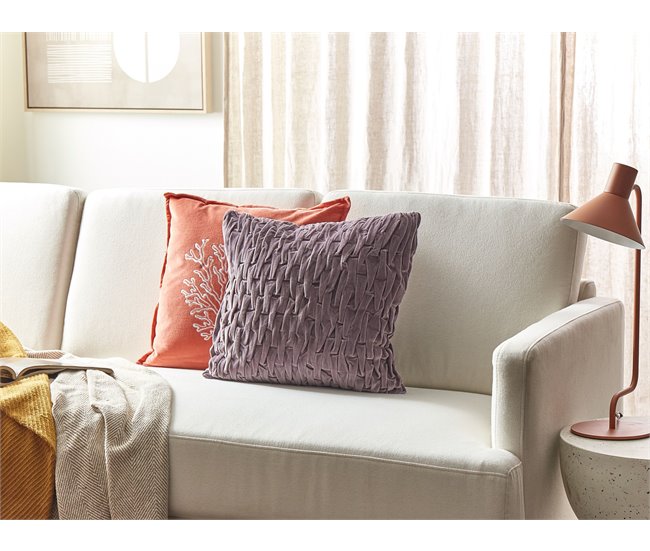 Beliani Cojín decorativo CHIRITA 45x45 Lavanda