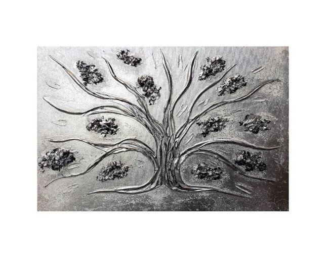 Tapa contador artesanal Árbol Piedra Gris