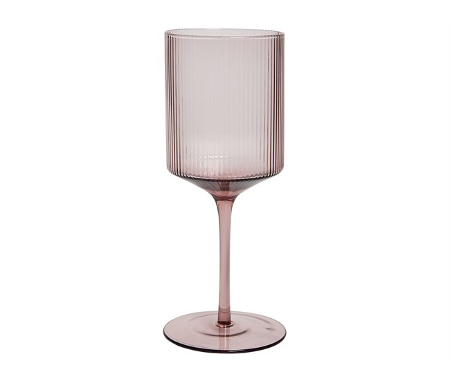 Beliani Cristalería Vidrio AMETHYST Rosa Talco