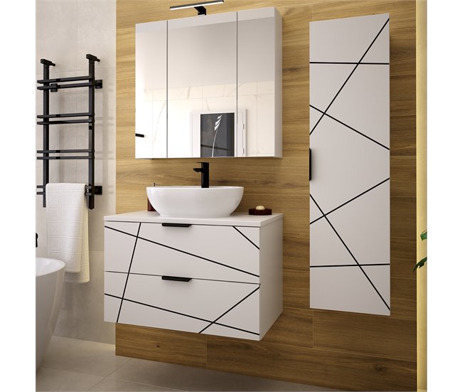 Mueble bajo lavabo encimera Teren 80 Blanco