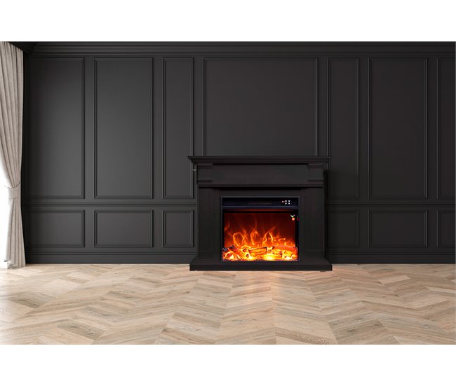 Chimenea de Suelo con Quemador de 1500w Mpc Camino Caldera Negro