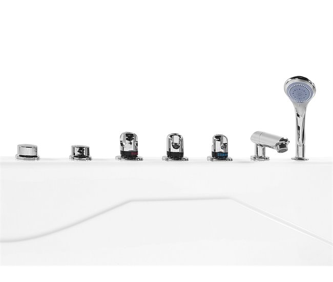 Beliani Bañera esquinera CALAMA 120x180 Blanco