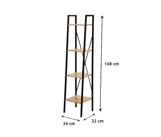 Estantería columna 4 niveles Madera