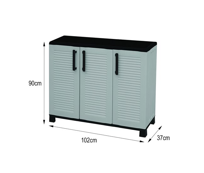 Armario exterior en PVC Gris