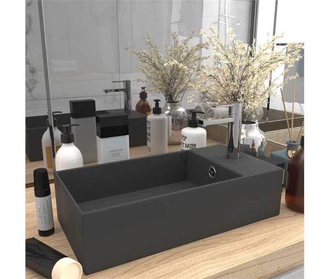 Lavabo De Baño Gris Oscuro