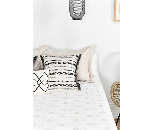 Funda cojín Karo Beige